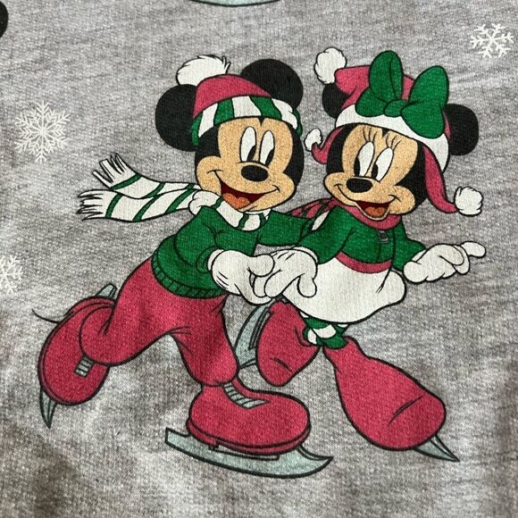 Disney's Mickey and Minnie Mouse Ice Skating Sweatshirt- Size Medium - Picture 3 of 8